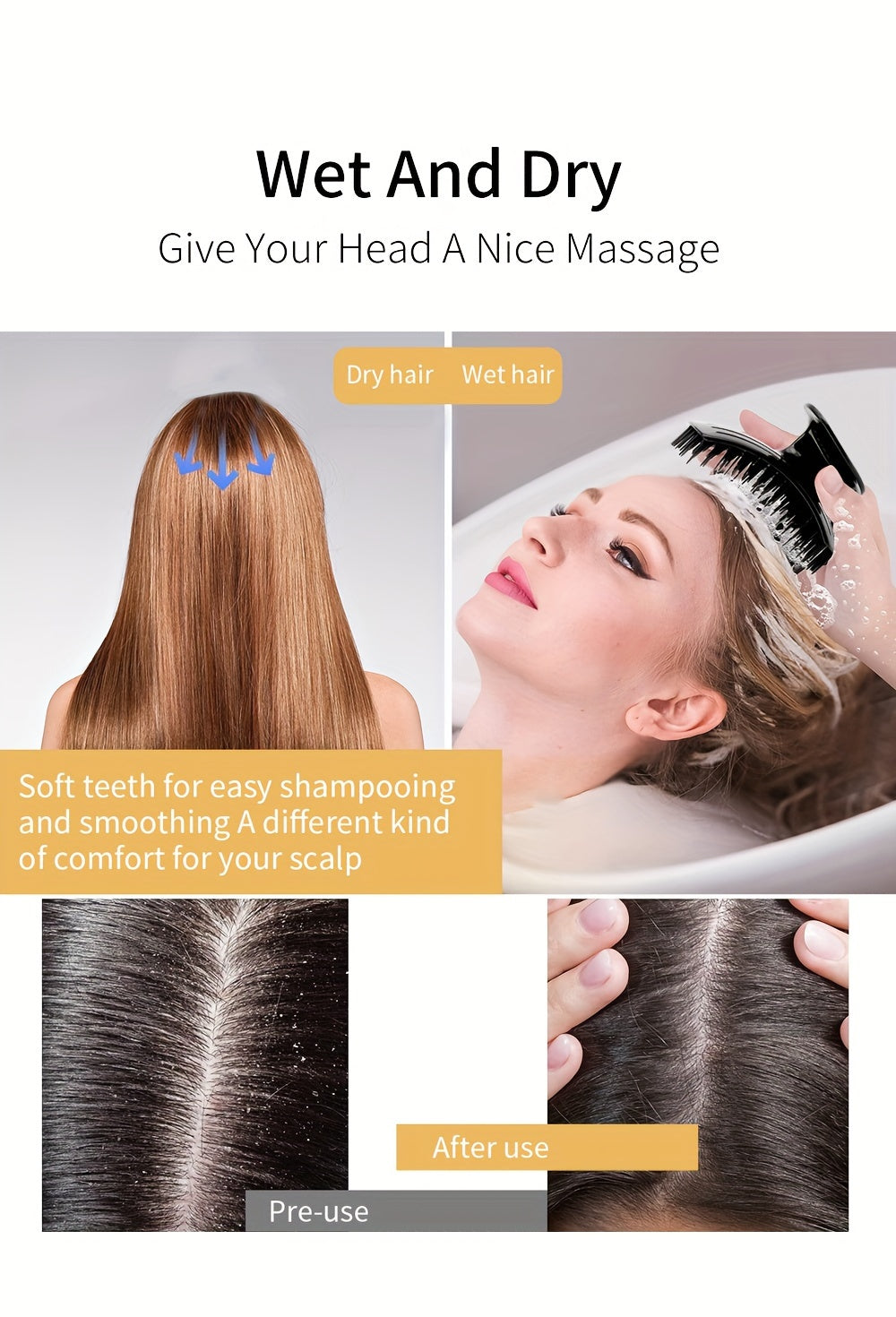 GLOWÉA INGRID 2-in-1 Scalp Massage & Shampoo Brush GLOWÉA