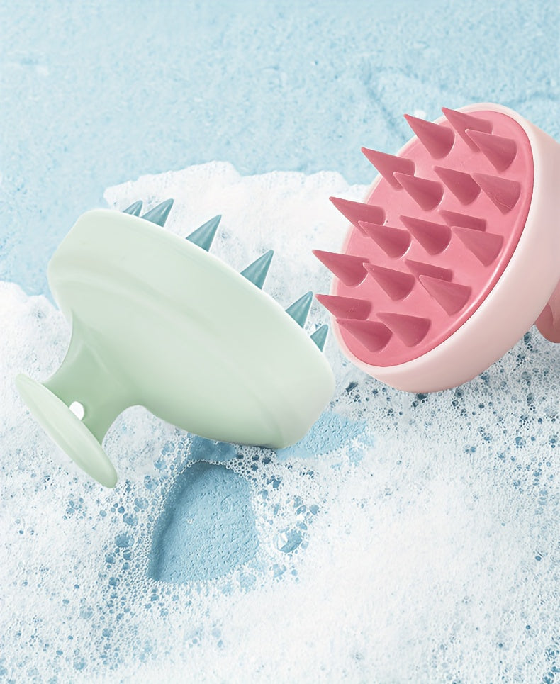 GLOWÉA Manual Silicone Head Massager Brush - Gentle Scalp Massage Comb GLOWÉA