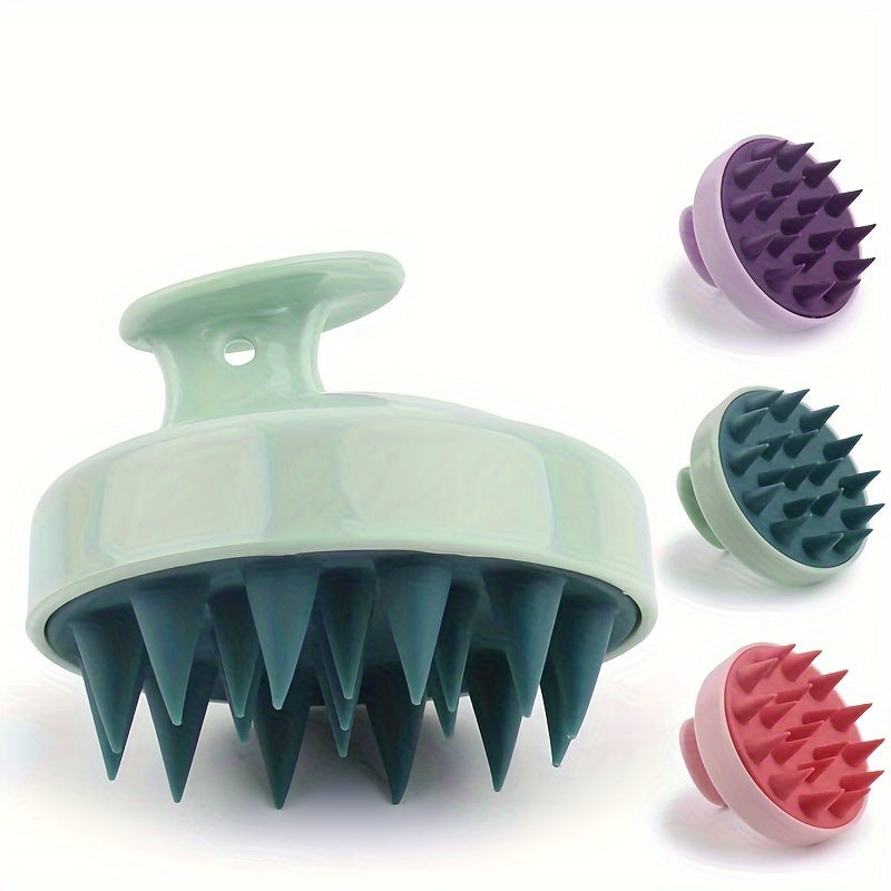 GLOWÉA Manual Silicone Head Massager Brush - Gentle Scalp Massage Comb GLOWÉA