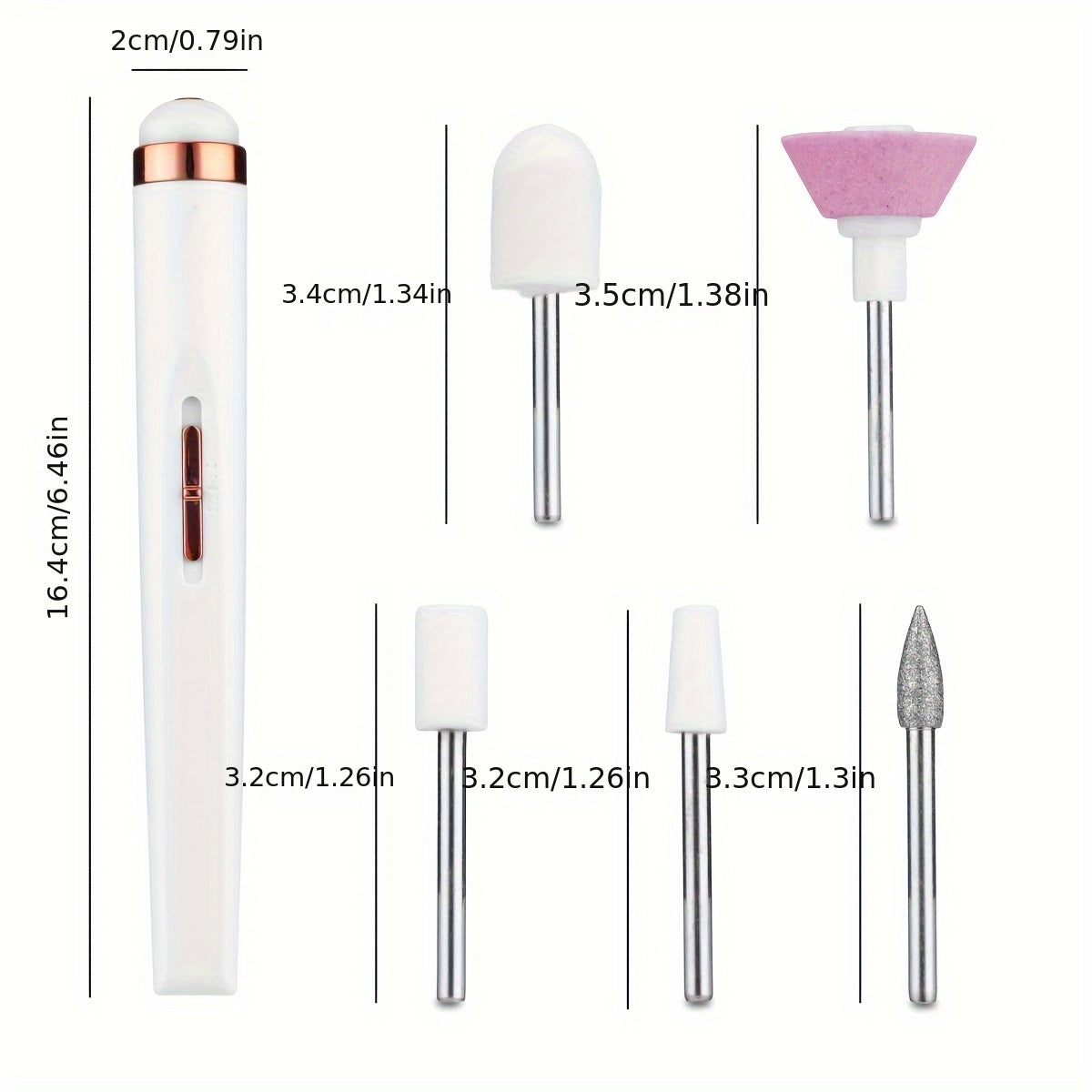 GLOWÉA USB Rechargeable Nail Drill Kit - Dual-Speed Electric Manicure Tool GLOWÉA