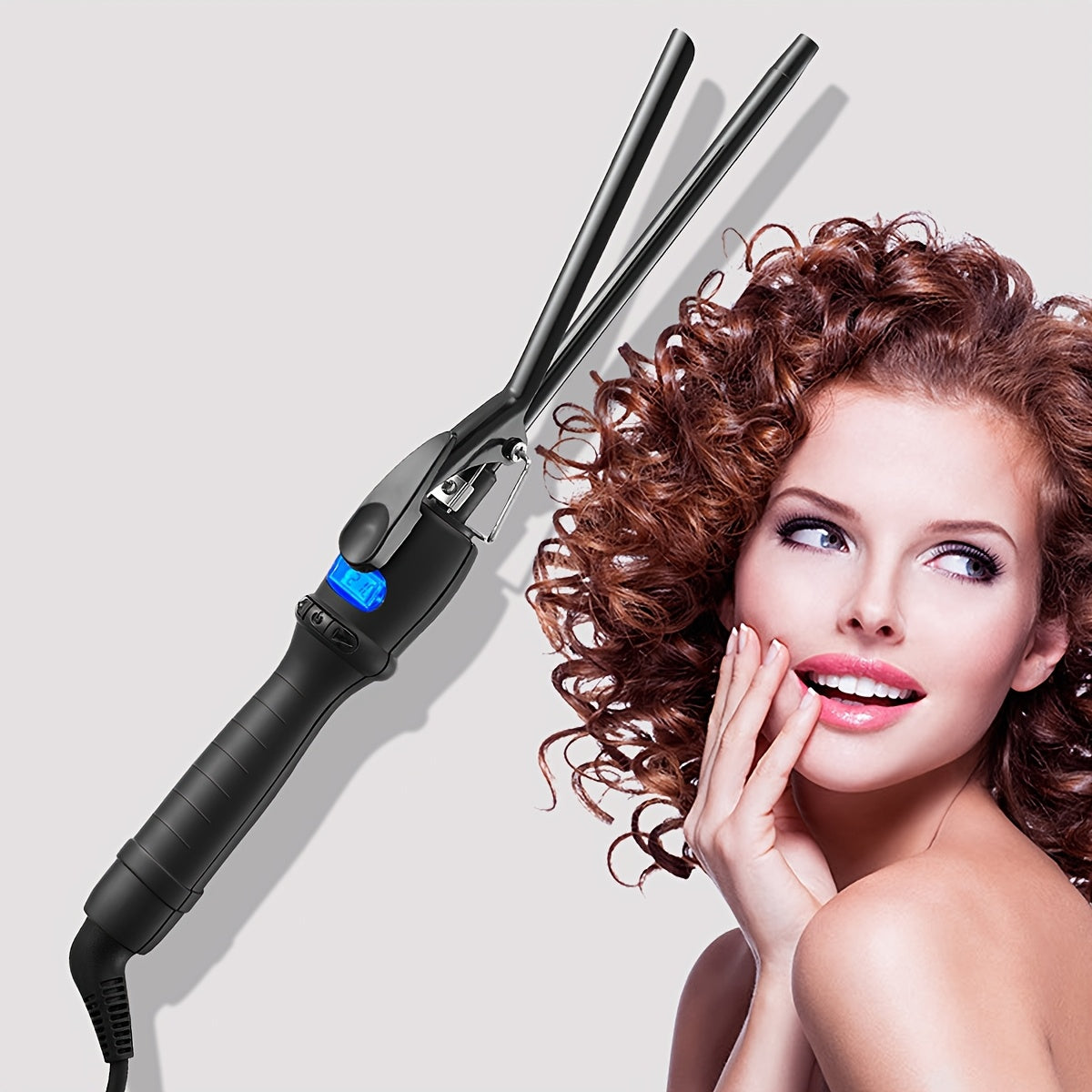 GLOWÉA 9mm Professional Hair Curling Wand with Digital Display GLOWÉA