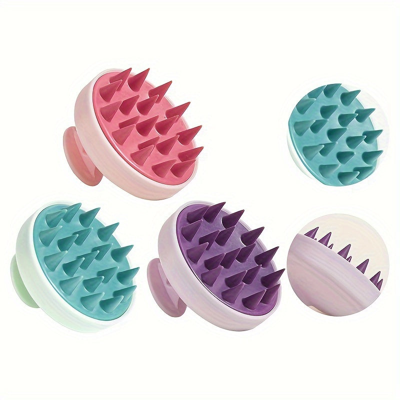 GLOWÉA Manual Silicone Head Massager Brush - Gentle Scalp Massage Comb GLOWÉA