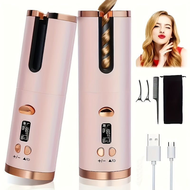 GLOWÉA 4 Seasons Wireless Automatic Hair Curler - USB Rechargeable GLOWÉA