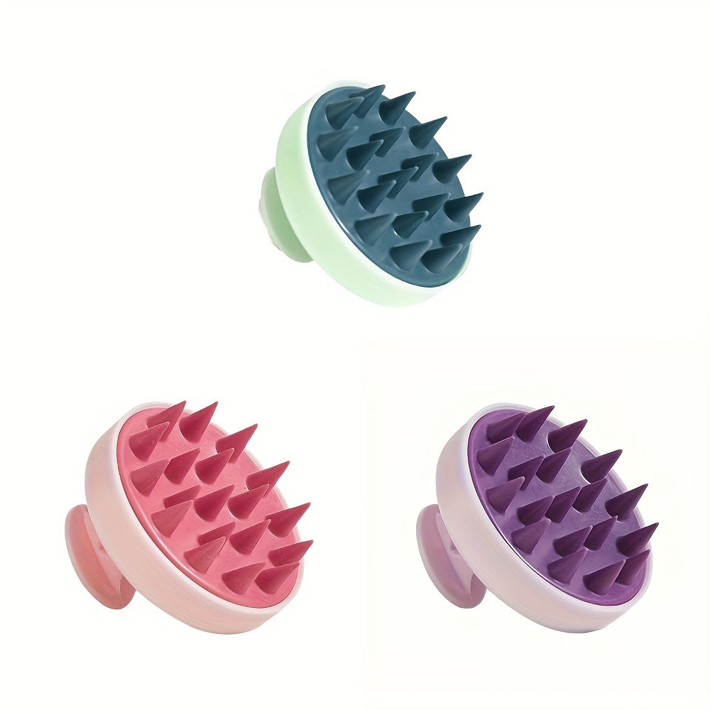 GLOWÉA Manual Silicone Head Massager Brush - Gentle Scalp Massage Comb GLOWÉA