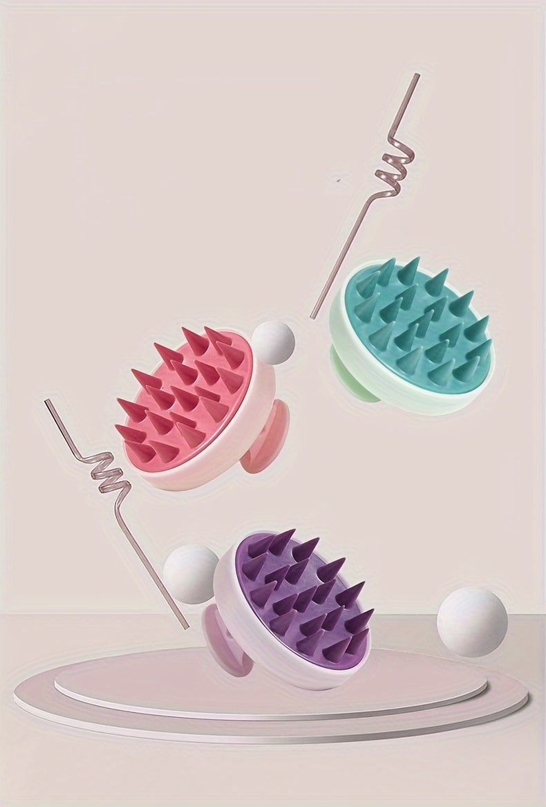 GLOWÉA Manual Silicone Head Massager Brush - Gentle Scalp Massage Comb GLOWÉA