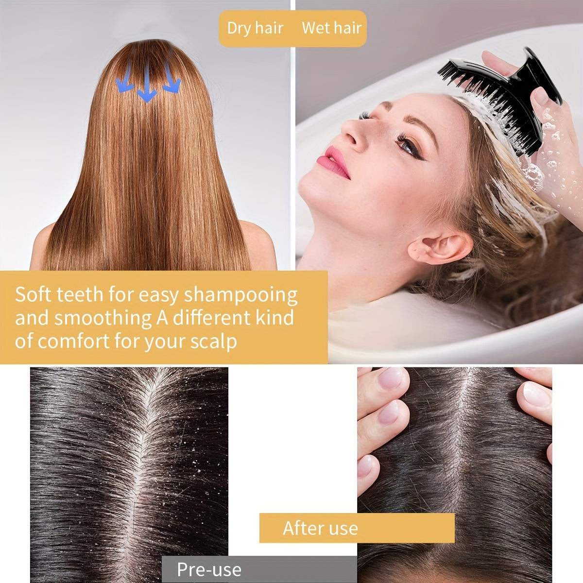 GLOWÉA INGRID 2-in-1 Scalp Massage & Shampoo Brush GLOWÉA
