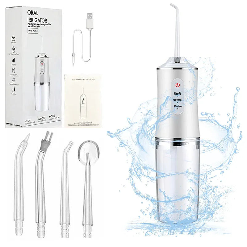 GLOWÉA Rechargeable Electric Oral Irrigator with 3 Modes GLOWÉA