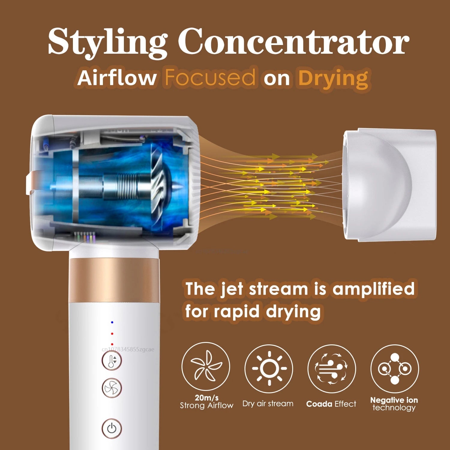 GLOWÉA 7 in 1 Professional Air Styler & Hair Dryer GLOWÉA