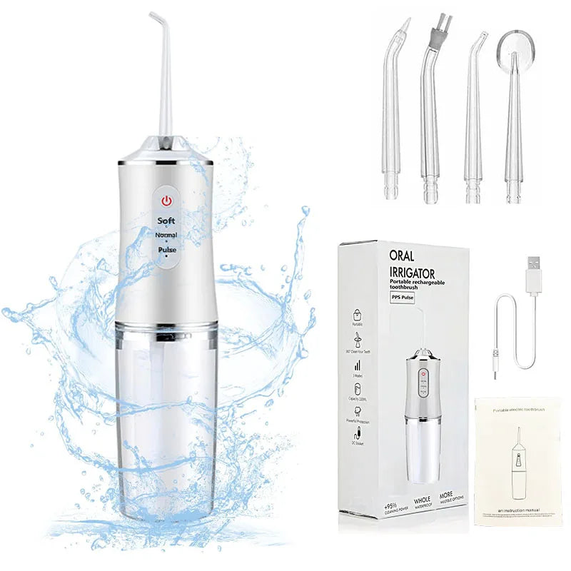 GLOWÉA Rechargeable Electric Oral Irrigator with 3 Modes GLOWÉA