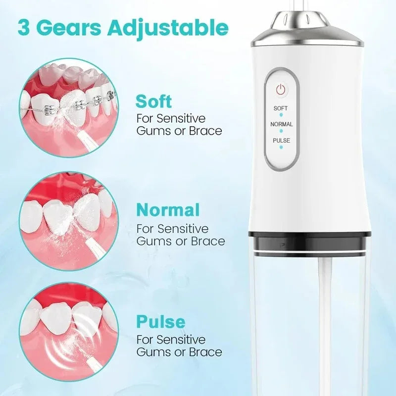 GLOWÉA Rechargeable Electric Oral Irrigator with 3 Modes GLOWÉA