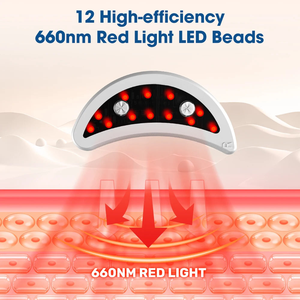 GLOWÉA Micro-current Red Light Therapy Eye Massager GLOWÉA