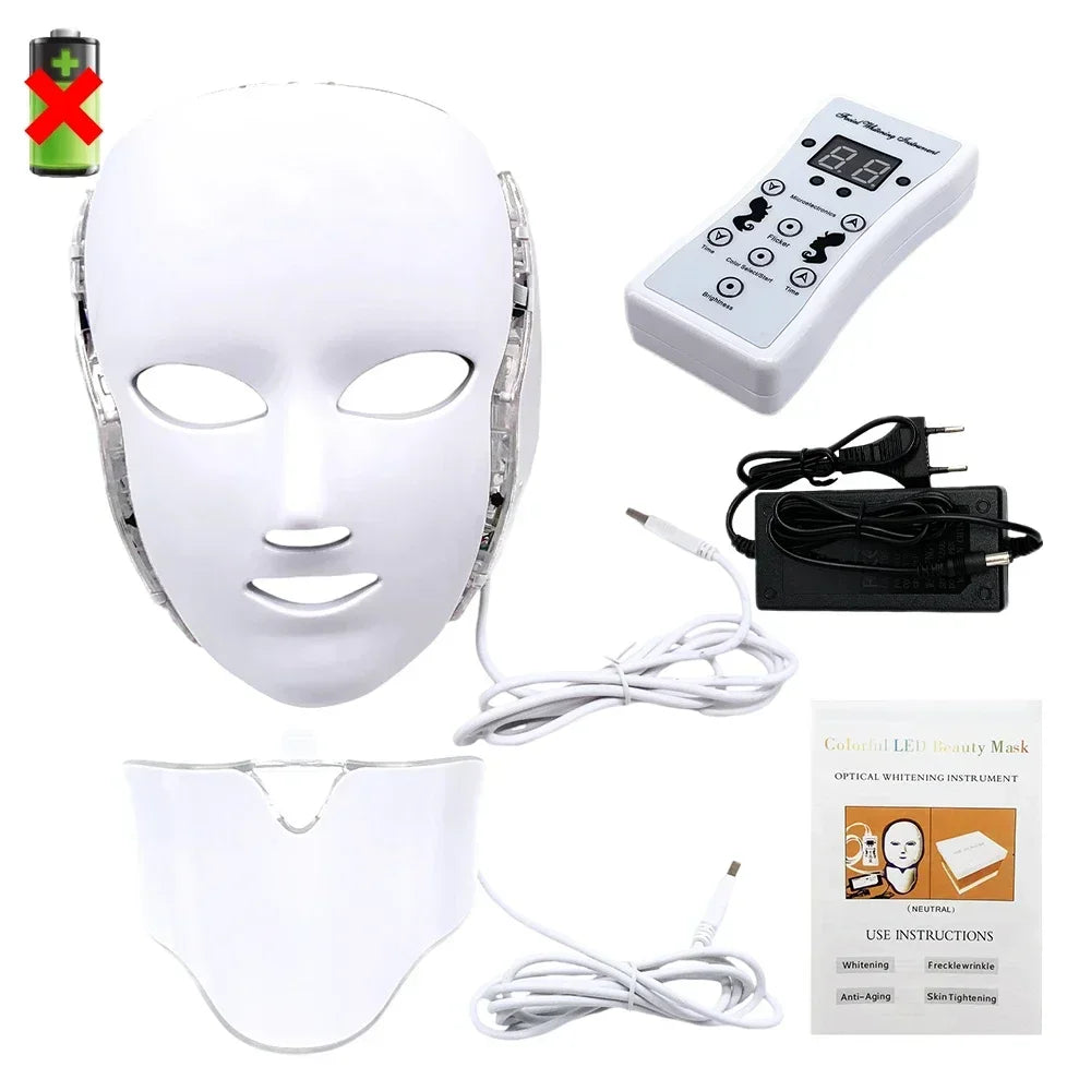 GLOWÉA 7-Wavelength LED Light Therapy Mask for Face & Neck GLOWÉA
