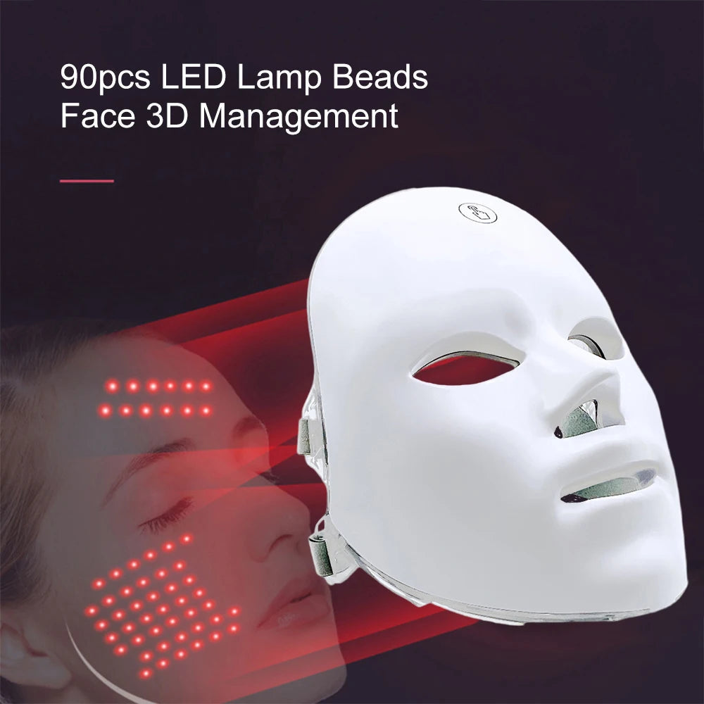 GLOWÉA 7-Wavelength LED Light Therapy Mask for Face & Neck GLOWÉA