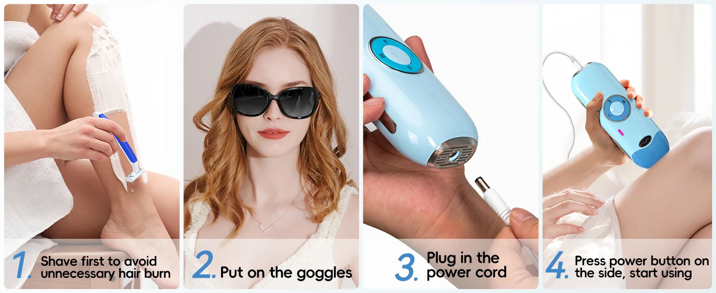 GLOWÉA IPL Laser Epilator for Hair Removal - Painless Home Device GLOWÉA