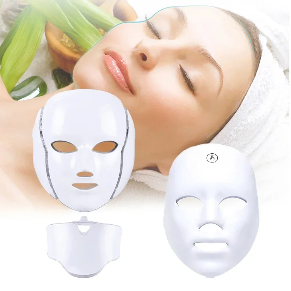 GLOWÉA 7-Wavelength LED Light Therapy Mask for Face & Neck GLOWÉA