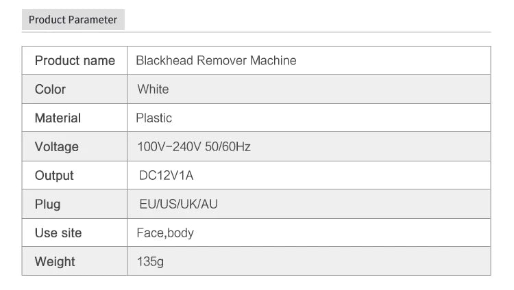 GLOWÉA Electric Blackhead Remover Vacuum Cleaner - GLOWÉA