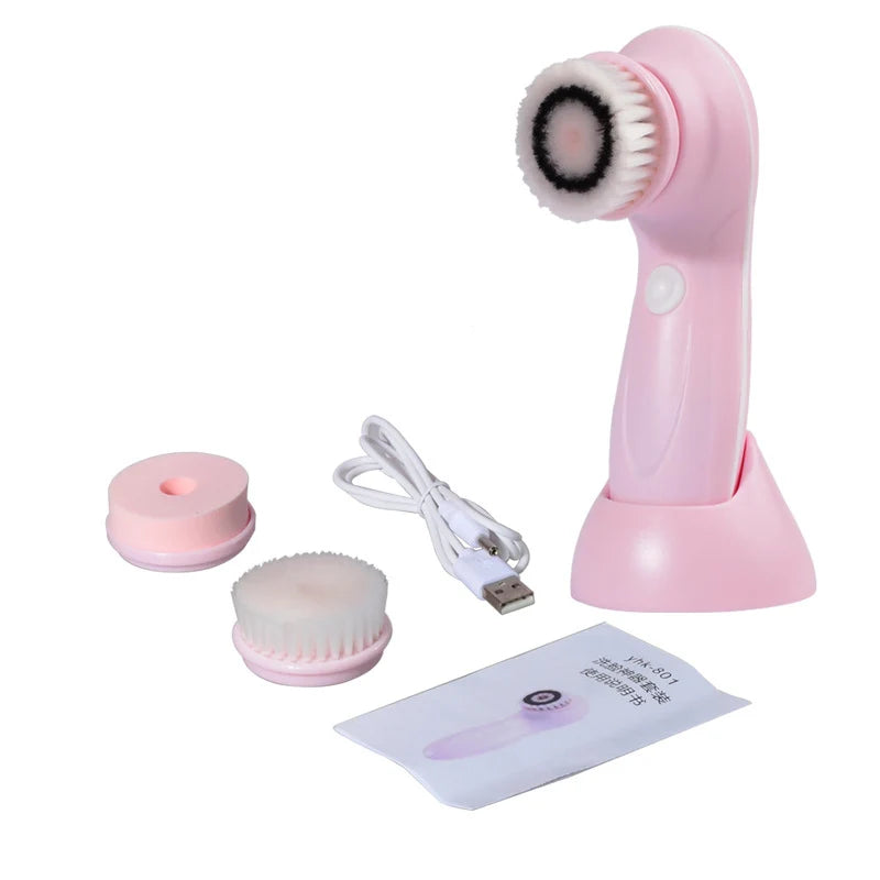 GLOWÉA Electric Facial Cleansing Brush - Waterproof Exfoliating Device - GLOWÉA