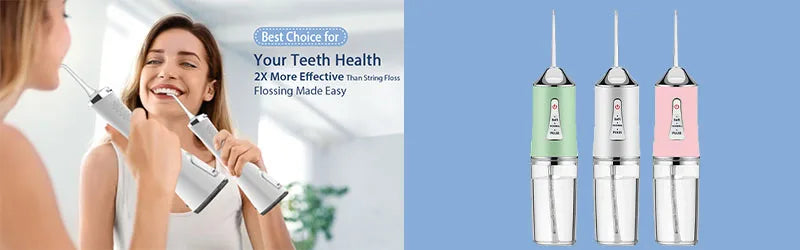 GLOWÉA Rechargeable Electric Oral Irrigator with 3 Modes GLOWÉA