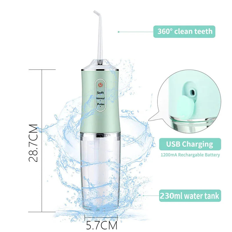 GLOWÉA Rechargeable Electric Oral Irrigator with 3 Modes GLOWÉA