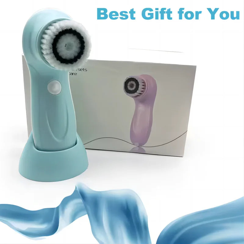 GLOWÉA Electric Facial Cleansing Brush - Waterproof Exfoliating Device - GLOWÉA