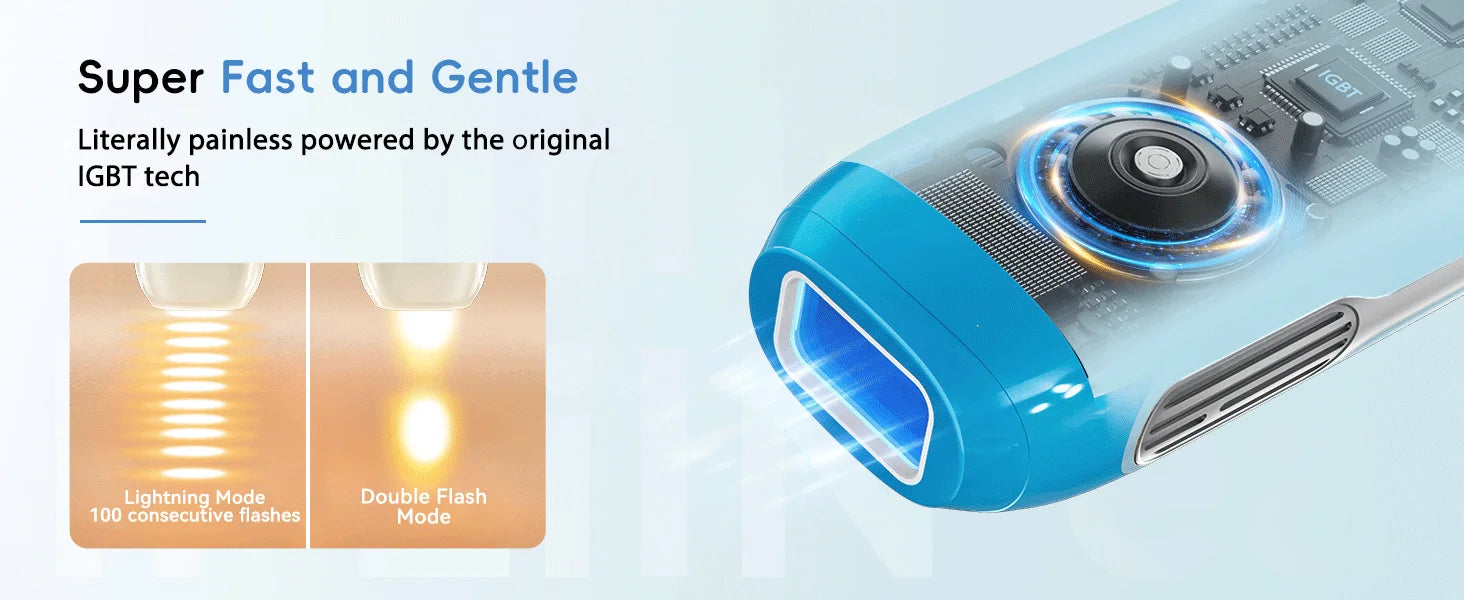 GLOWÉA IPL Laser Epilator for Hair Removal - Painless Home Device GLOWÉA
