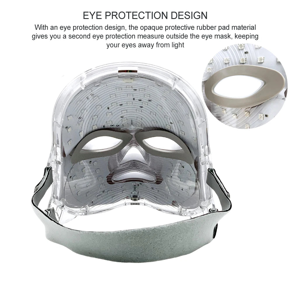 GLOWÉA 7-Wavelength LED Light Therapy Mask for Face & Neck GLOWÉA