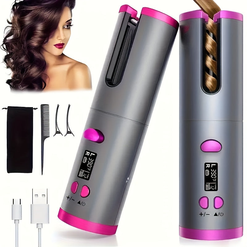 GLOWÉA 4 Seasons Wireless Automatic Hair Curler - USB Rechargeable GLOWÉA