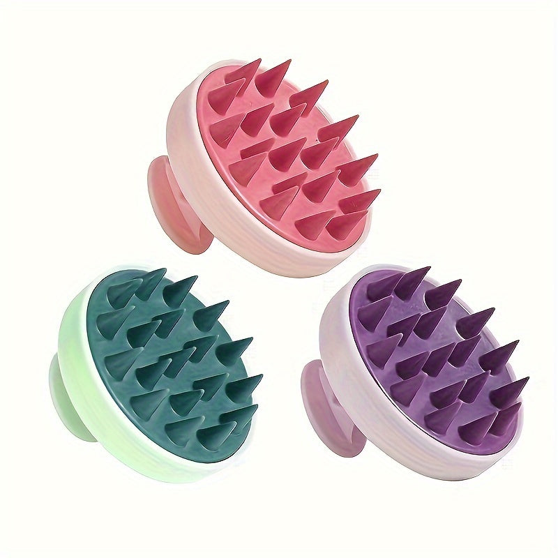 GLOWÉA Manual Silicone Head Massager Brush - Gentle Scalp Massage Comb GLOWÉA