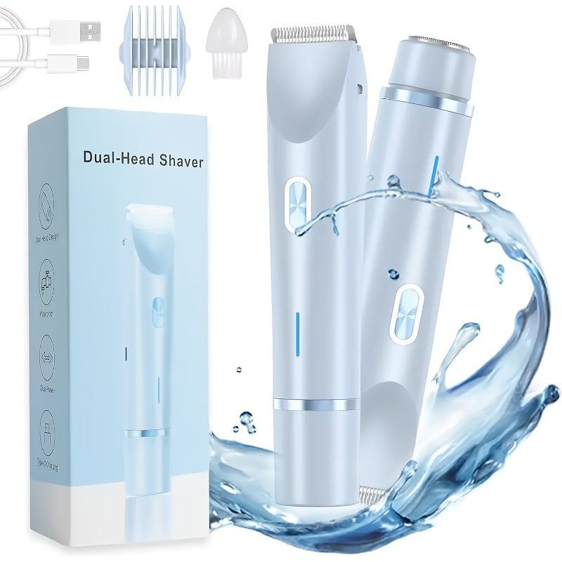 GLOWÉA 2-in-1 Dual-Head Electric Hair Removal & Shaver GLOWÉA