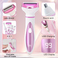 GLOWÉA 4-in-1 Electric Hair Removal Kit for Women - USB Rechargeable GLOWÉA