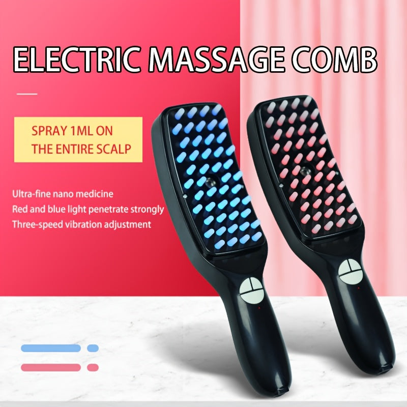Peigne de massage de la tête rechargeable USB GLOWÉA avec lumière colorée