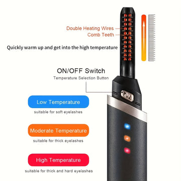 GLOWÉA Rechargeable Portable Electric Eyelash Curler GLOWÉA
