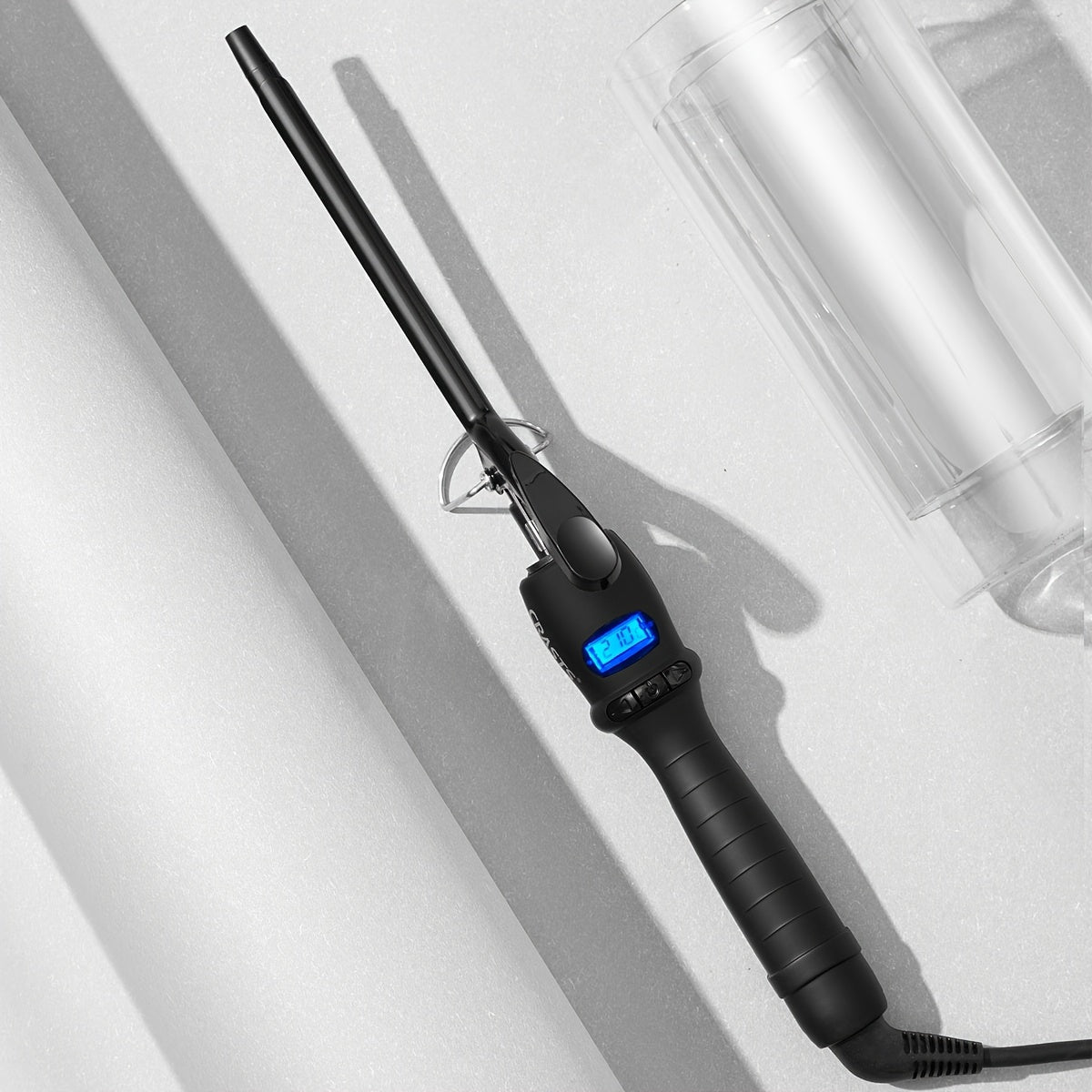 GLOWÉA 9mm Professional Hair Curling Wand with Digital Display GLOWÉA
