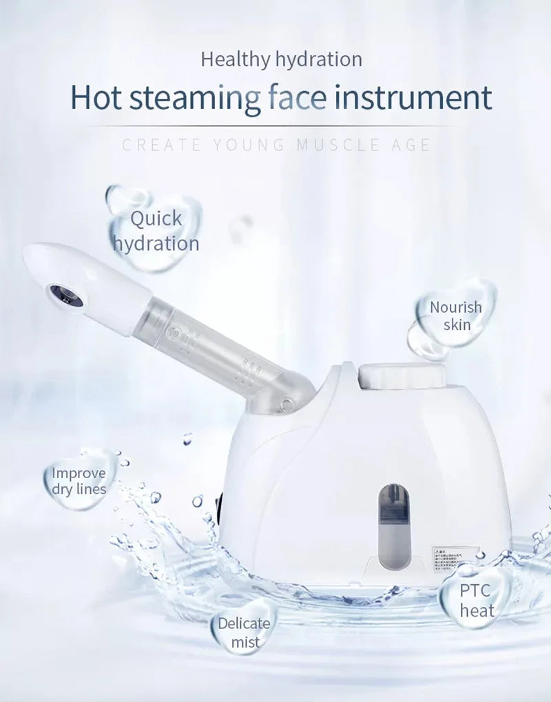 GLOWÉA Ozone Facial Steamer - Warm Mist Humidifier for Deep Cleaning
