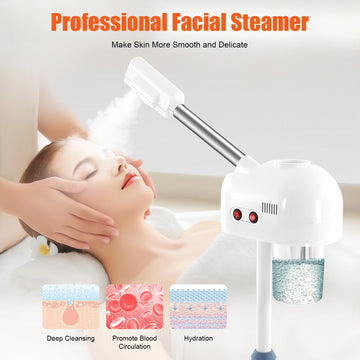 GLOWÉA 750ML Professional Facial Steamer - Adjustable Skin Care Equipment