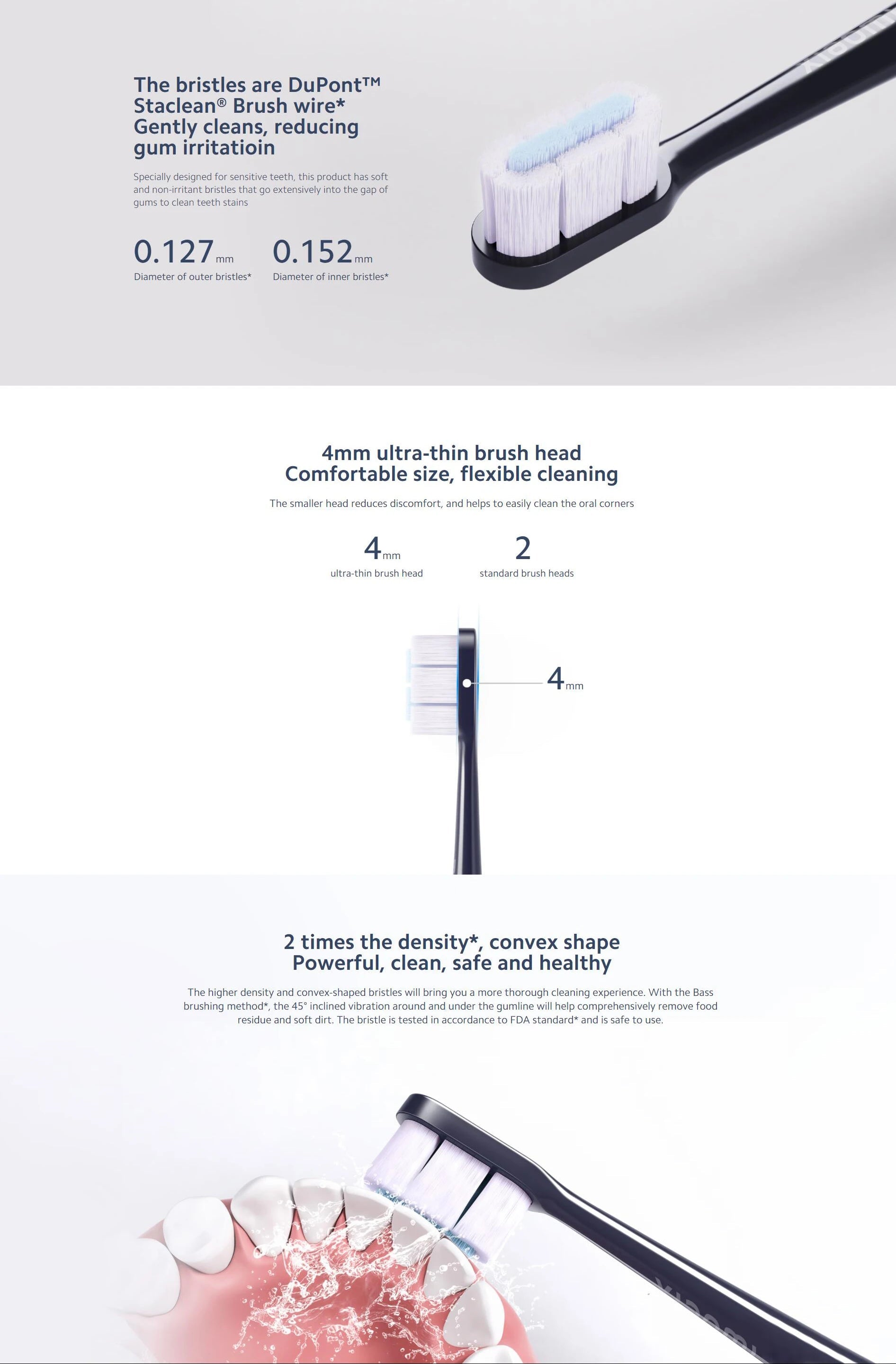 GLOWÉA MIJIA T700 Sonic Electric Toothbrush GLOWÉA