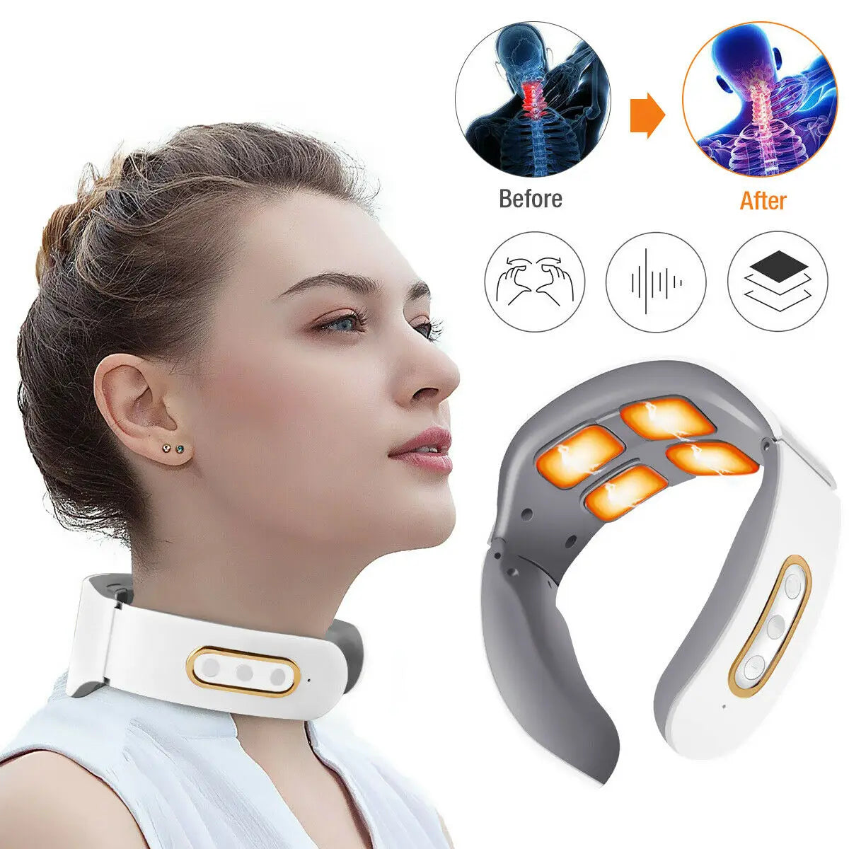 GLOWÉA Electric Neck & Shoulder Pulse Massager