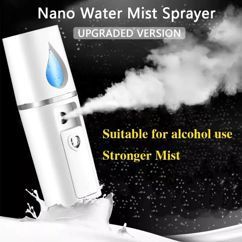 GLOWÉA Mini Portable Facial Nano Mist Sprayer - Rechargeable Humidifier