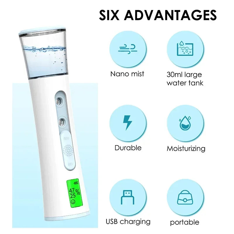 GLOWÉA LED Nano Spray Facial Steamer & Humidifier