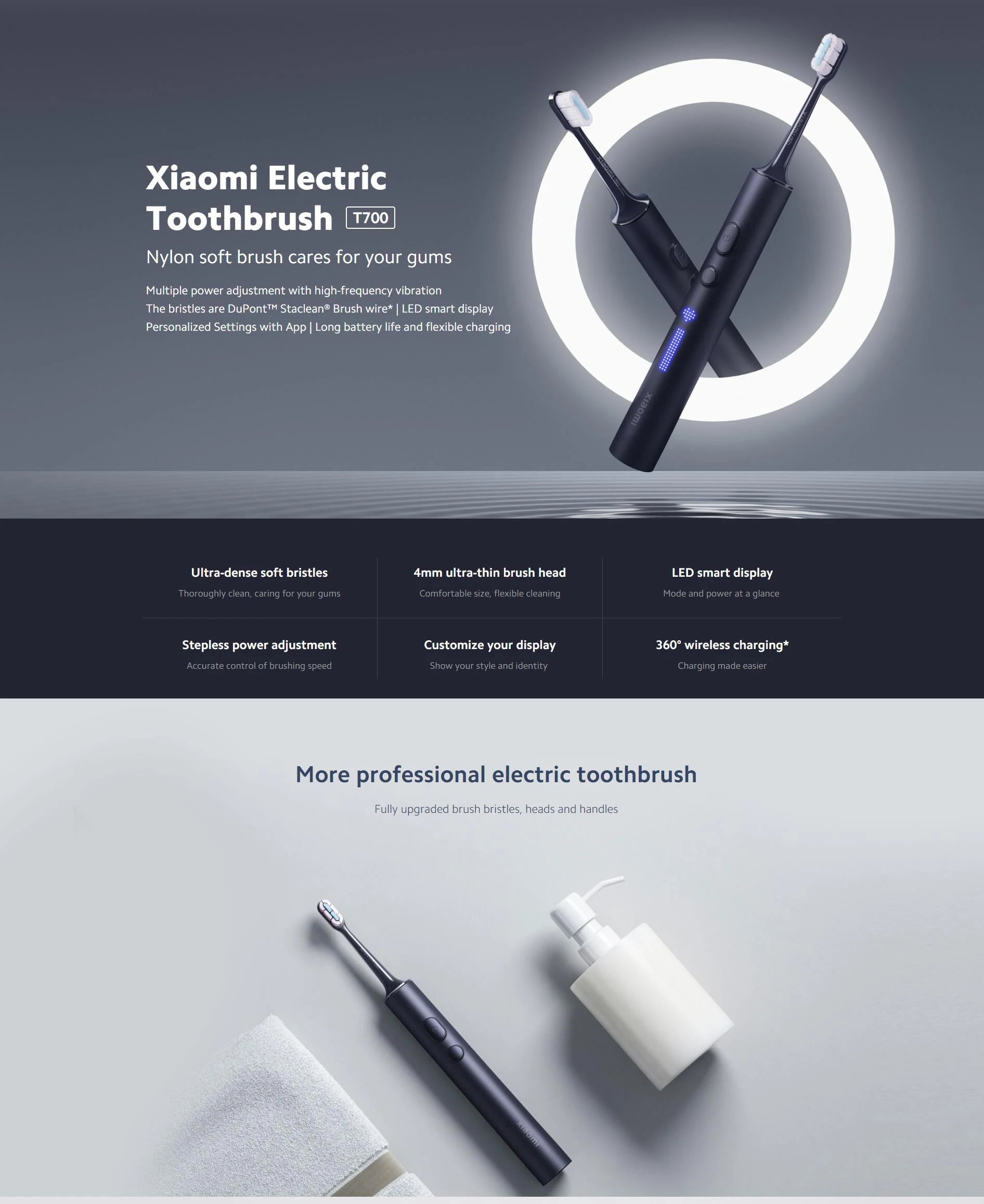 GLOWÉA MIJIA T700 Sonic Electric Toothbrush GLOWÉA