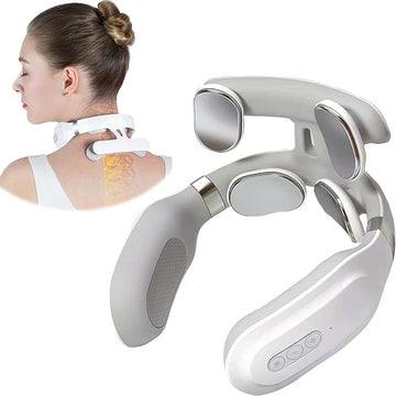 GLOWÉA Neck Massage Machine with Heating & Vibration