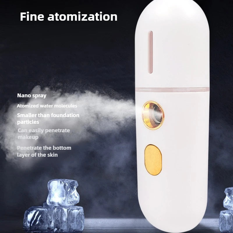 GLOWÉA Mini Portable Humidifier & Nano Facial Steamer