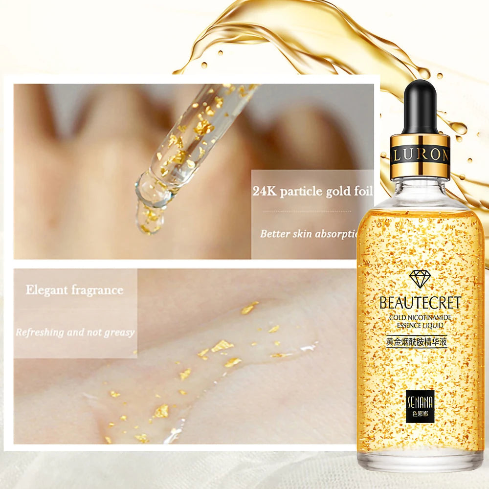 GLOWÉA 24K Gold Niacinamide Skincare Set for Anti-Ageing