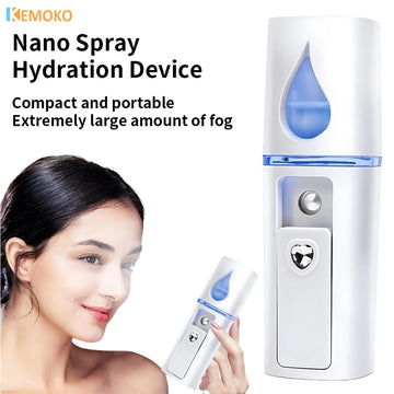 GLOWÉA Mini Portable Facial Nano Mist Sprayer - Rechargeable Humidifier