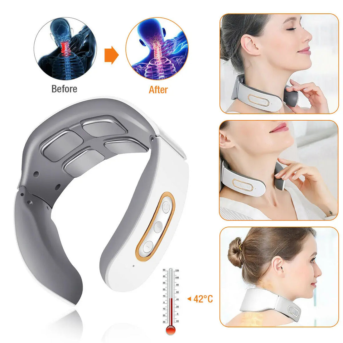 GLOWÉA Electric Neck & Shoulder Pulse Massager