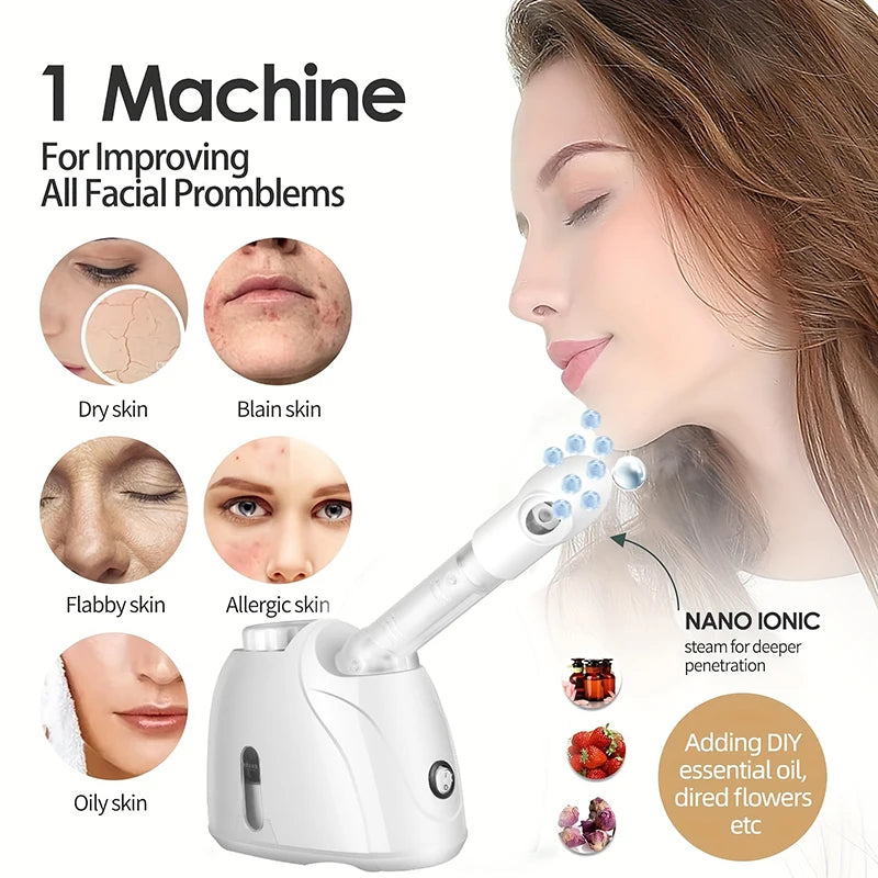 GLOWÉA Ozone Facial Steamer - Warm Mist Humidifier & Vaporizer