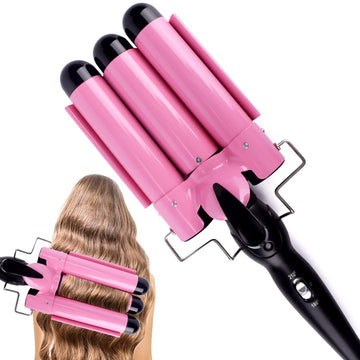 GLOWÉA Triple Barrel Hair Curling Iron - Professional Ceramic Styler