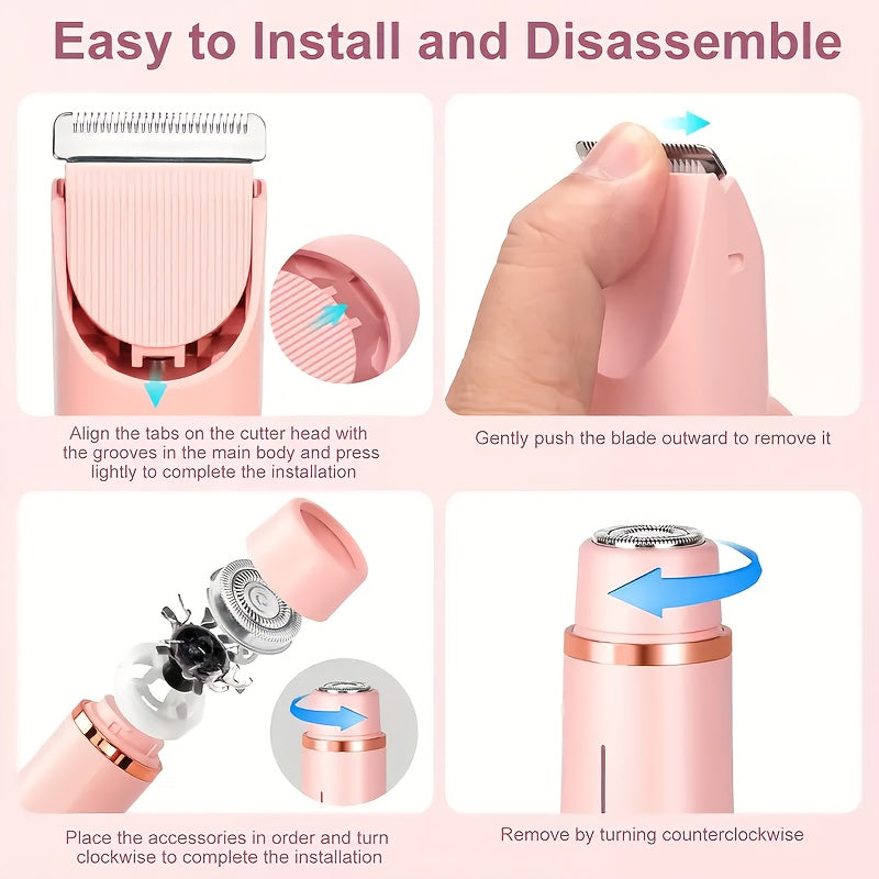 GLOWÉA 2-in-1 Dual-Head Electric Hair Removal & Shaver GLOWÉA