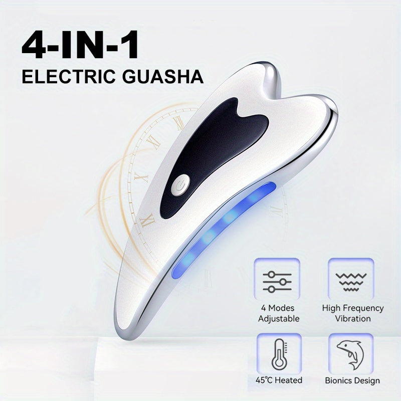GLOWÉA 4-in-1 Electric Gua Sha Facial Massager - Ergonomic Design