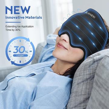 GLOWÉA Migraine Ice Head Wrap - Bonnet thérapeutique chaud et froid